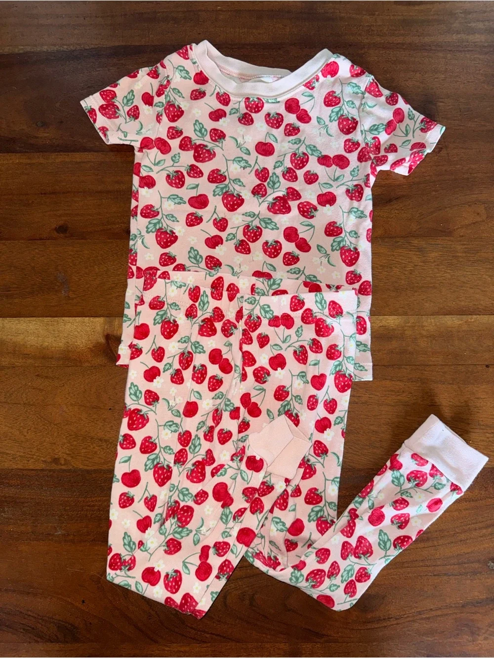 wonder nation Pink Strawberry Print Pajama Set